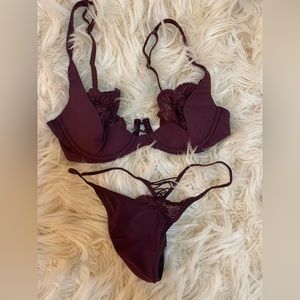 Victoria’s Secret Sexy Lingerie Set Bra 34B and Small Thong
